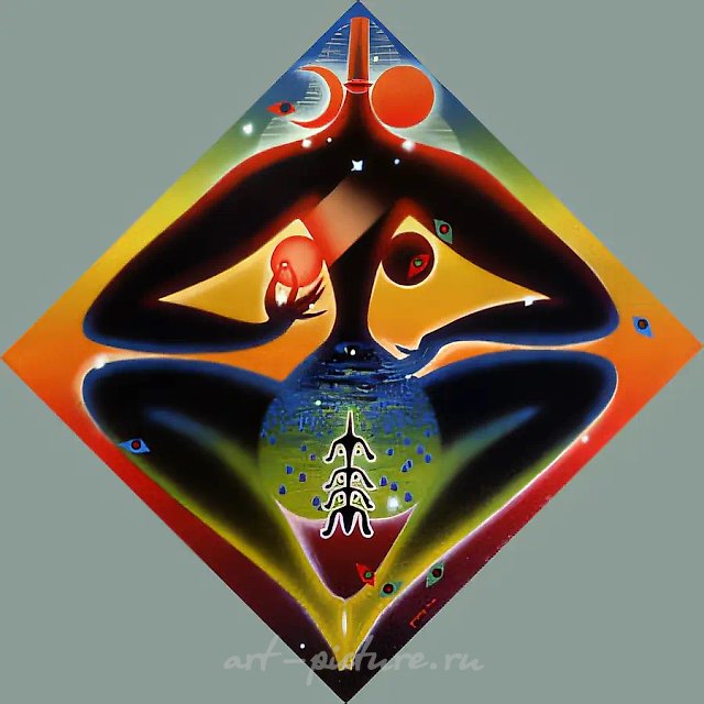 Прародительница, 1985, холст, масло, 100x100. Собственность автора