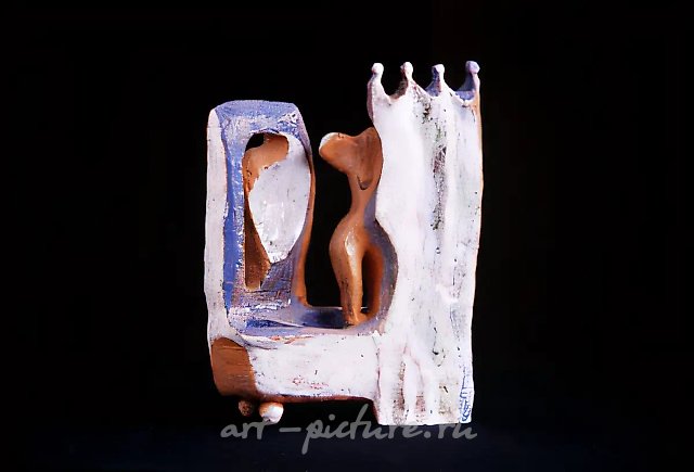 Купание, 1994, керамика, 21,5x15x6. Собственность автора