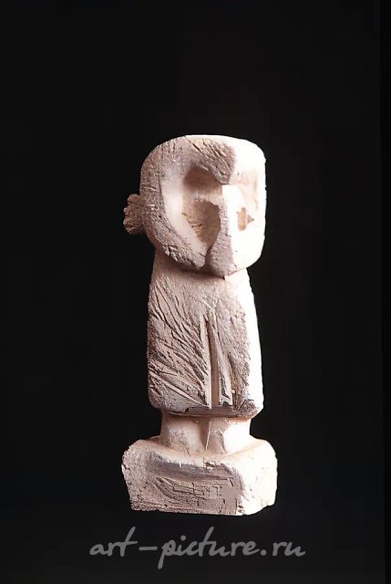 С петухом I, 1996, шамот, 24x10x7,5. Собственность автора