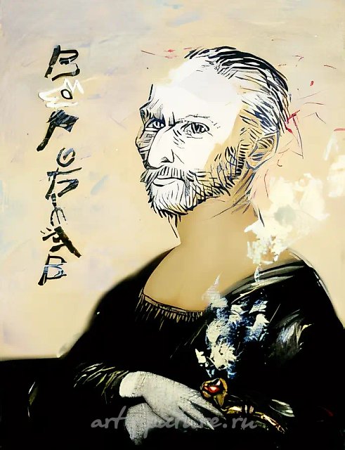 The self-portrait of ambitonous artist, 1993, oil on canvas, 90 x 70 Author's property