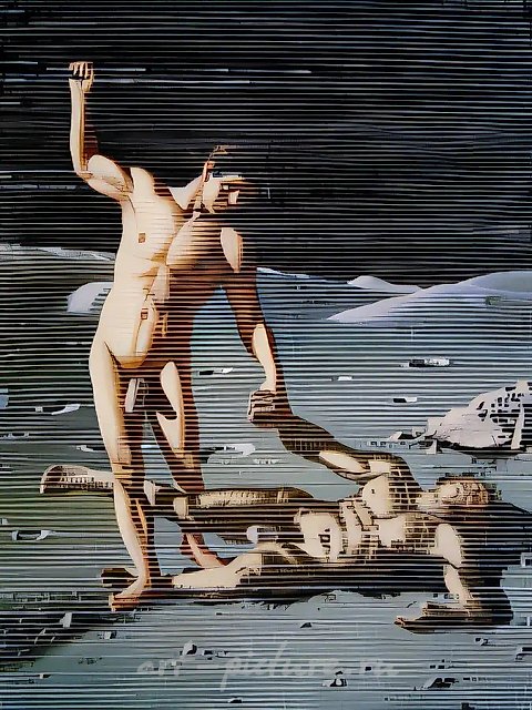 The moon landscape, 1993, oil on canvas, 180 x 140 Author's property