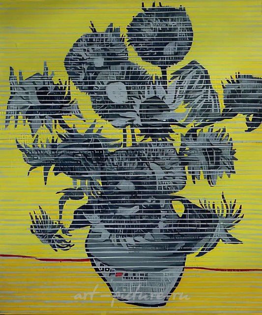 The Sunflowers of Alexei  ARTodoksalnyi, 1997, oil on canvas, 100 x 80 Author's property