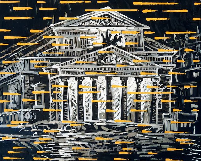 The Large Theatre, 1997, oil on convas, 80 х 100