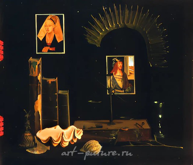 静物与复制品，1995年，油画布，60x70厘米。私人收藏，俄罗斯托尔亚蒂。
