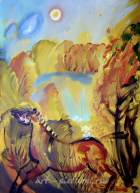 Осенние миражи, 1997, холст, акрил, 100x80. Собственность автора, $800