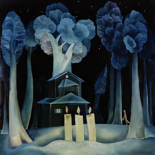 Рождественская ночь, 1975, холст, масло, 90 х 90