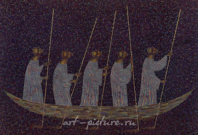 Лодка, 1991, холст, масло, 68 х 90