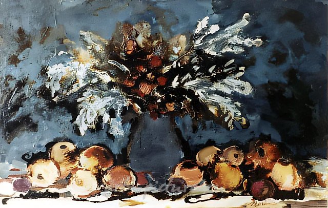 Натюрморт с фруктами, 1989, холст, масло, 70х90