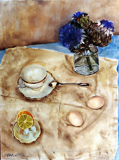 Утренний натюрморт., 2000, холст, масло, 65х50 Собственность автора,