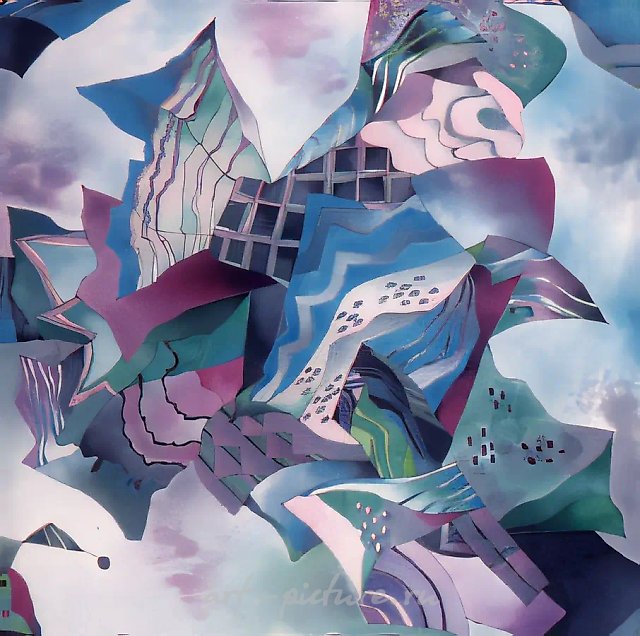 鸟，1996年，丝绸，绘画，100 x 100