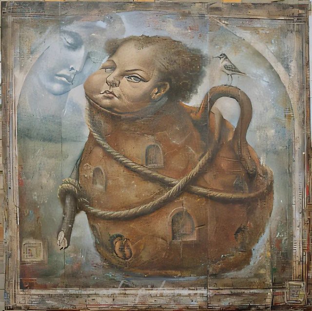 Дитя, 1996,  холст, масло,  96х96