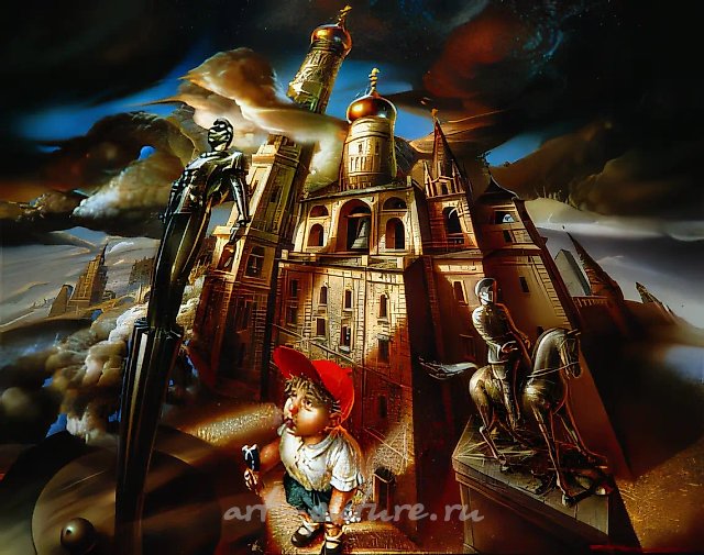《莫斯科岛》，1997年，布面油画，125x150厘米，私人收藏，伦敦。