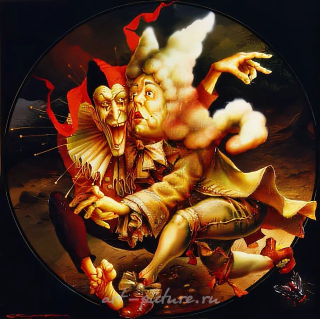 可怕的苍蝇，1997年，布面油画，125×125，作者自藏