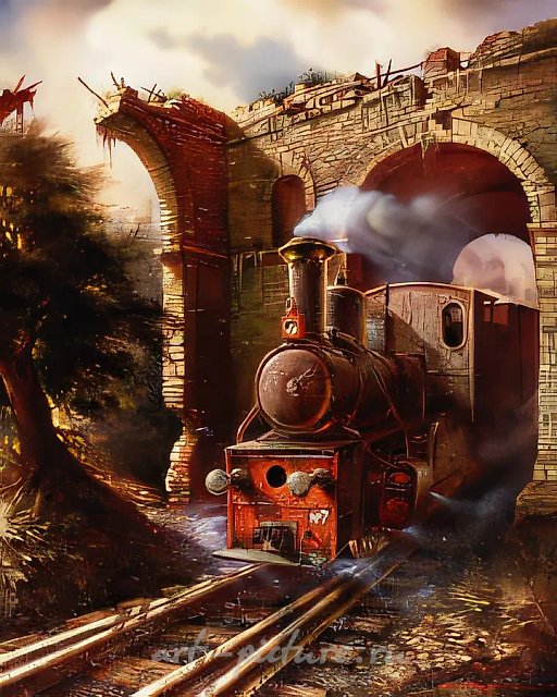 机车7号，1997年，布面油画，125×100厘米，私人收藏。伦敦
