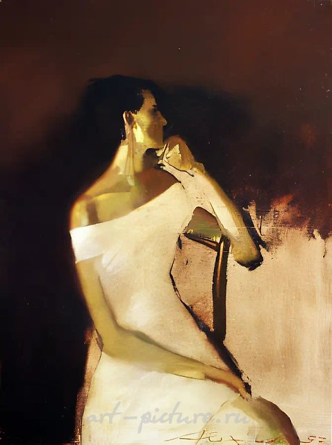 Portrait of Ilnitskaya, 1997, canvas, oil, 129x99. Ilnitsky collection