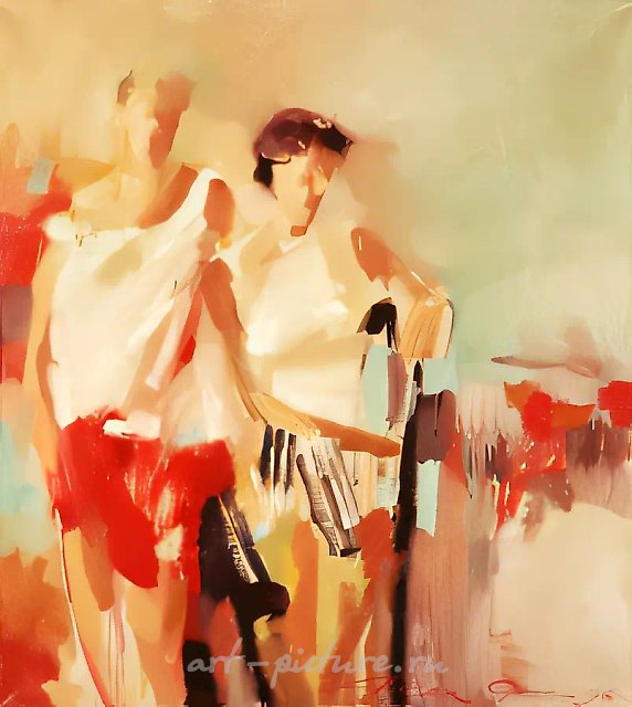 Девушки, 1996, холст, масло, 128 х 117