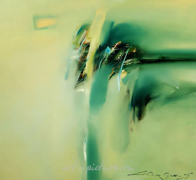 Green Moon, 1995, canvas, oil, 106.5x114.5