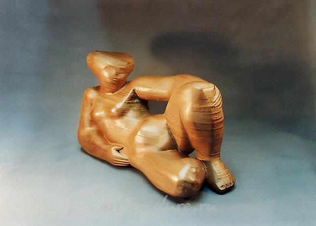 Noon, 1994, mahogany, 60x25x30. Private collection