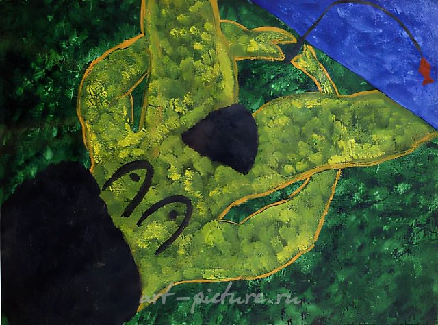 В самом начале рыбалки, 1997, скорлупа, бумага, акварель, 50х70 Собственность галереи "И плюс"