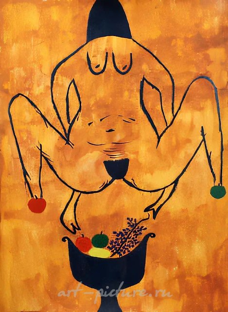Пожирательница. Гурманиха, 1997, бумага, акварель, 30х40 Собственность галереи "И плюс"