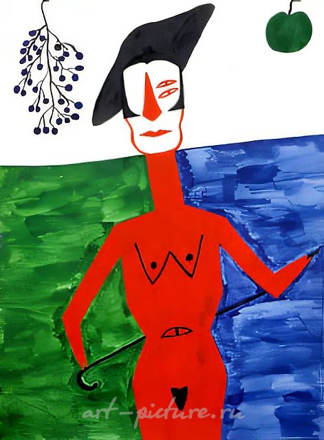 Вдохновенный образ сестры., 1997, бумага, акварель, 50х70 Собственность автора.