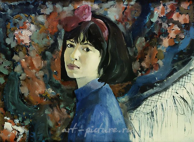 自画像，1990年，布面油画，60 x 80