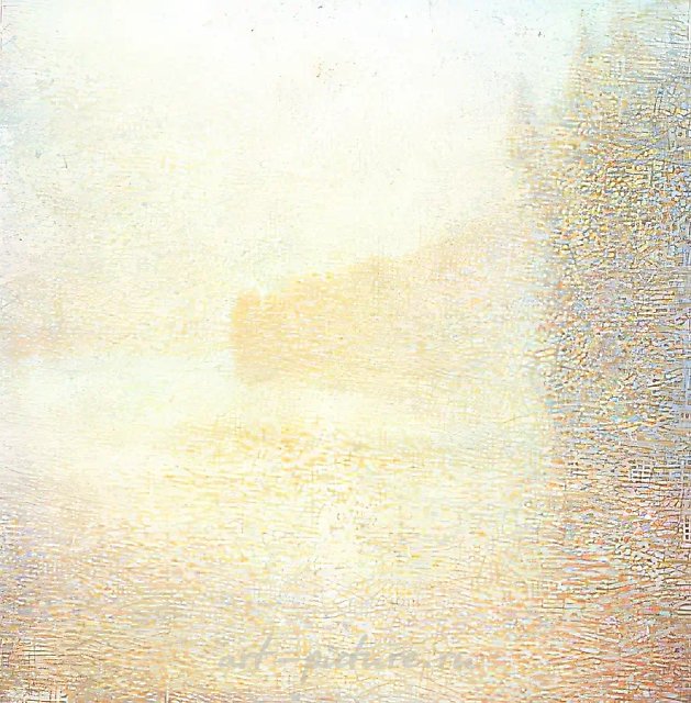 雾蒙蒙的早晨，1995年，布面油画，73 x 70
