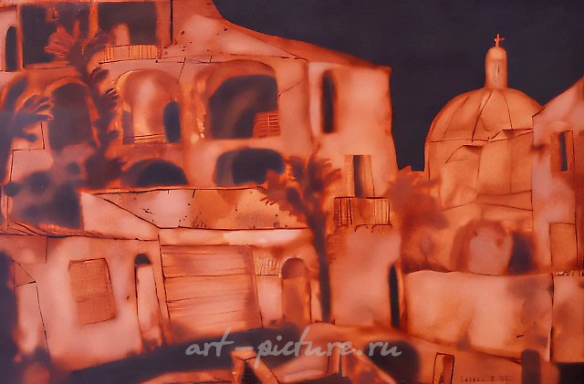 День ангела. Воспоминание об Италии, 1995, холст, масло,  80 х 120