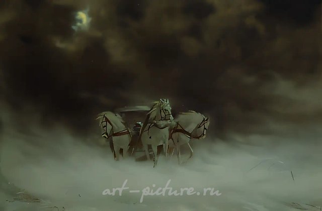 February Blizzard, 1996, oil on canvas, 90x130