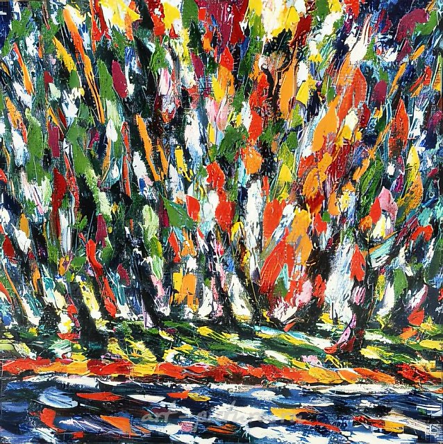 Лето 1996 года., 1996, холст, масло, 61 х 61