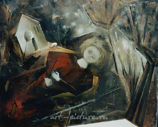 Transfiguration, 1990, canvas, oil, 63x76