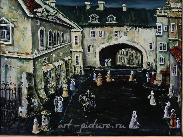 Городской пейзаж., 1997, холст, масло, 60х80
