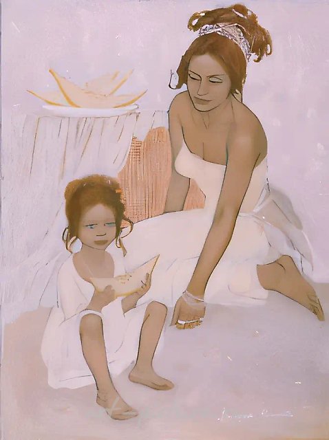 甜甜的香瓜，1997年，布面油画，80×60