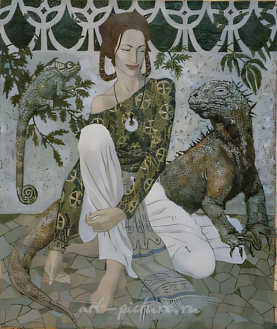 Белый амулет., 1997, холст, масло, 60х50