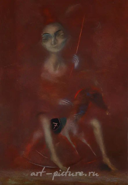 Жокей, 1997, масло на холсте, 130x90