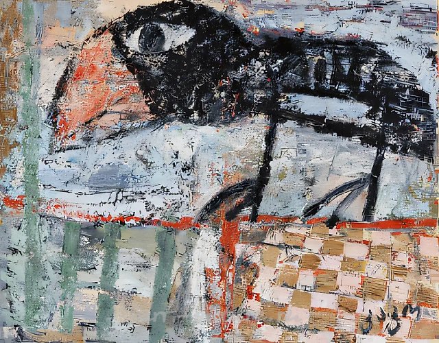 Ворона., 1997, холст, масло, 73х92