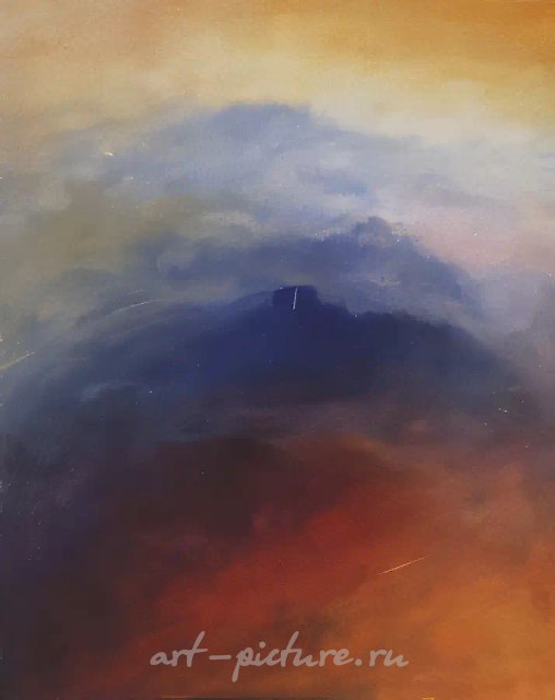 Медитация 8, 1996, холст на картоне, акрил, 40x30