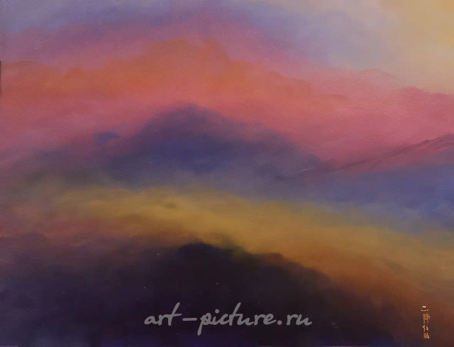 Медитация 12, 1996, холст, акрил, 54x65