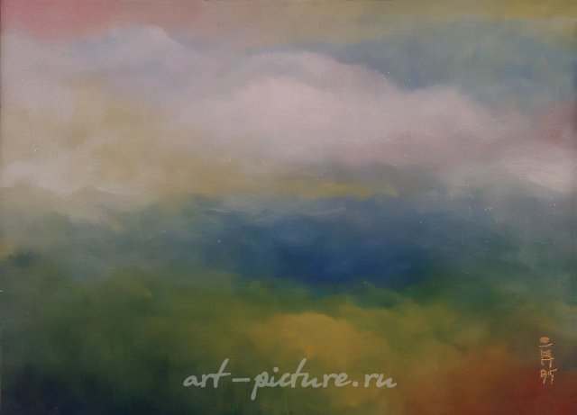 Медитация 5, 1995, холст на картоне, акрил, 25x30