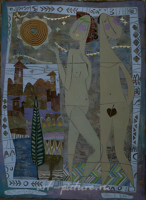Я и Ты., 1997, картон, акрил, 77х57