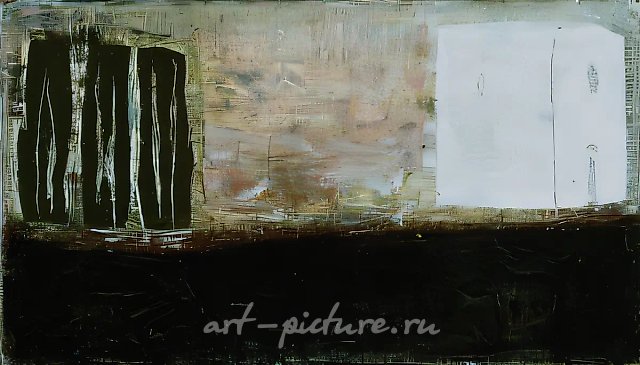 Белый дом., 1997, холст, масло, 19x30
