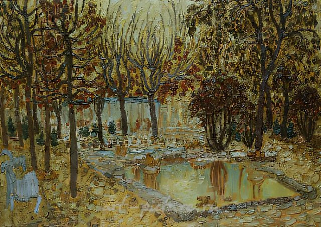 Осень в Алма-Ате, 1996, масло на холсте, 64x88