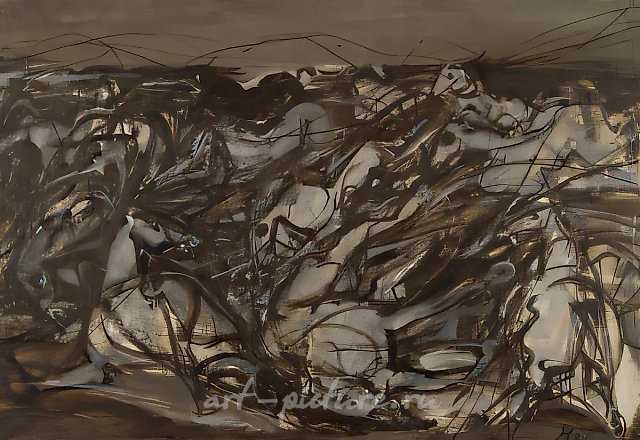 Бег, 1995, холст, масло, 114 х 162