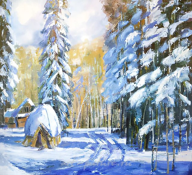 Winter., 1998, canvas, oil, 124x132, $12.000,