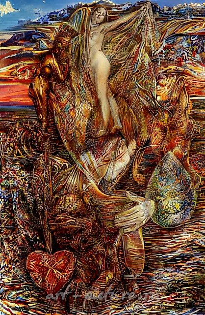 Сети прельщения, 1993, холст, акрил, масло, 150х100 Собственность автора