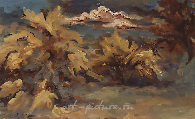 Осенний ветер, 1996, холст, масло, 50x80