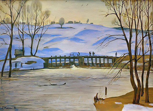 Весна, 1974, холст, масло, 60x80. Собственность автора