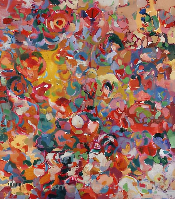 Летний сад, 1996, холст, масло, 100 х 110