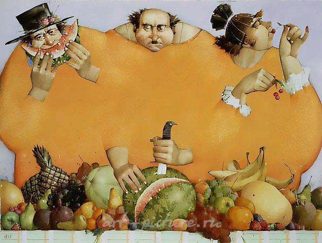 Gluttony, 1997, canvas, oil, 100x120