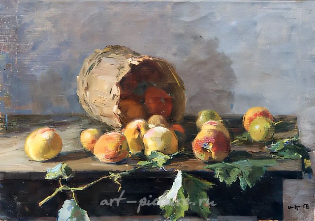 Персики., 1956, холст, масло, 60 х 80